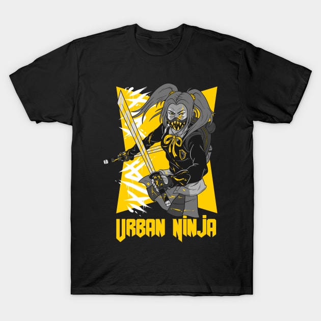 Urban Ninja Girl T-Shirt by Genbu